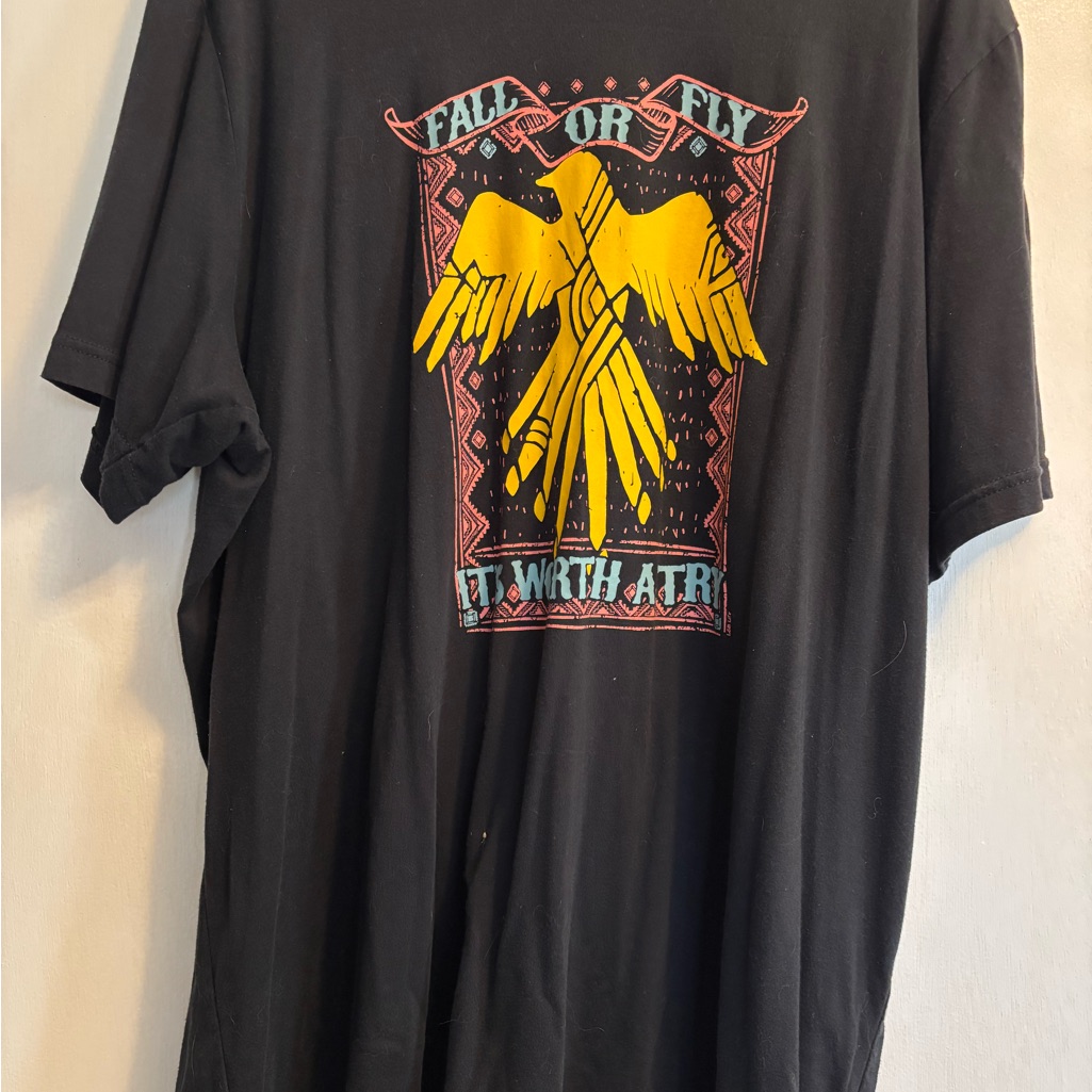 Bella Canvas Black Tee With Yellow Graphic Bella Canvas Black Tee With Yellow Graphic
